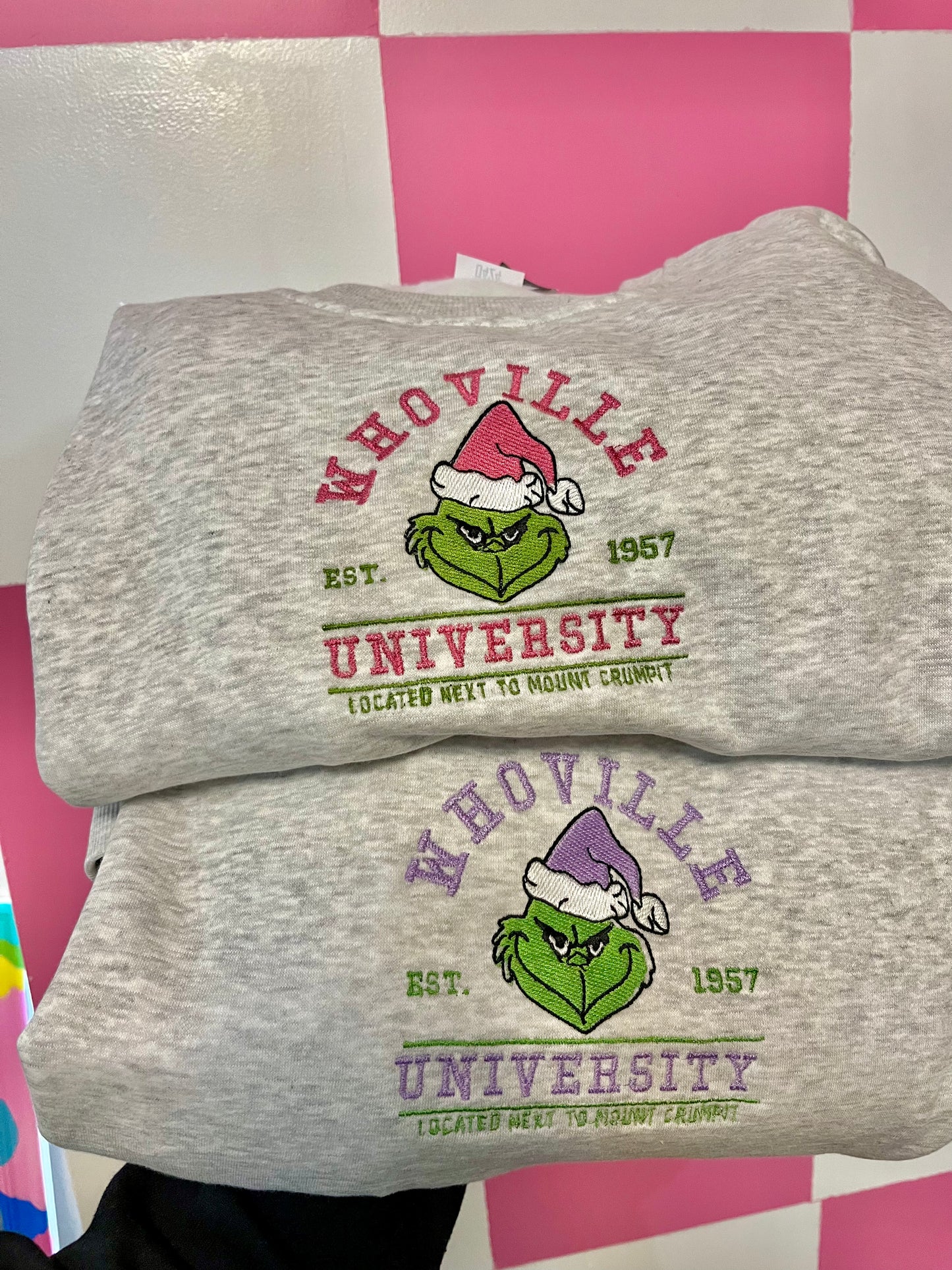 Whoville University Embroidered Sweater