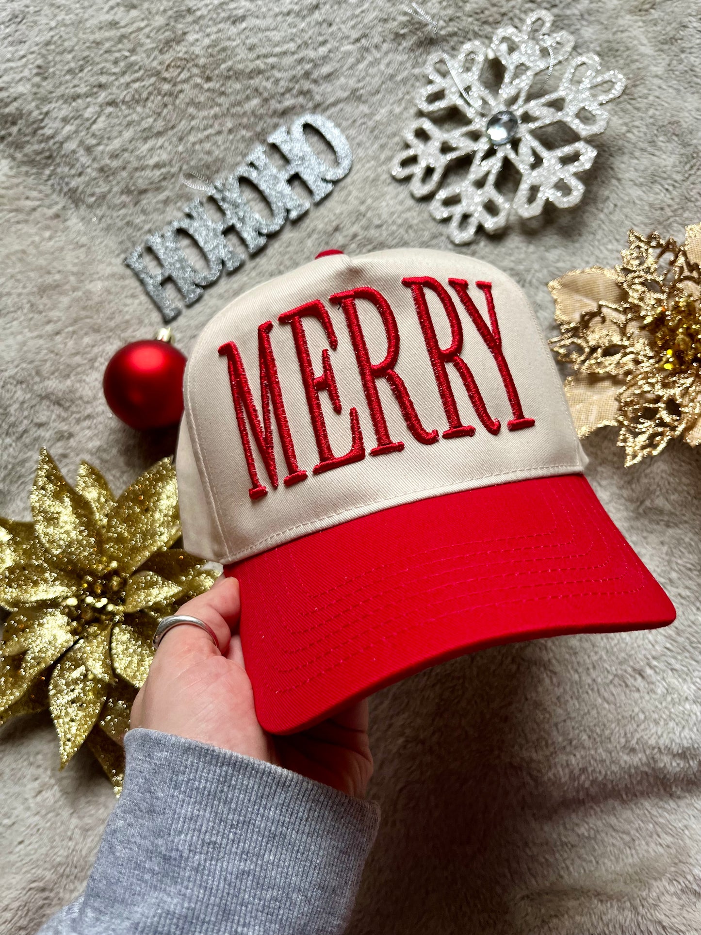 MERRY Puff Embroidered Trucker Hat