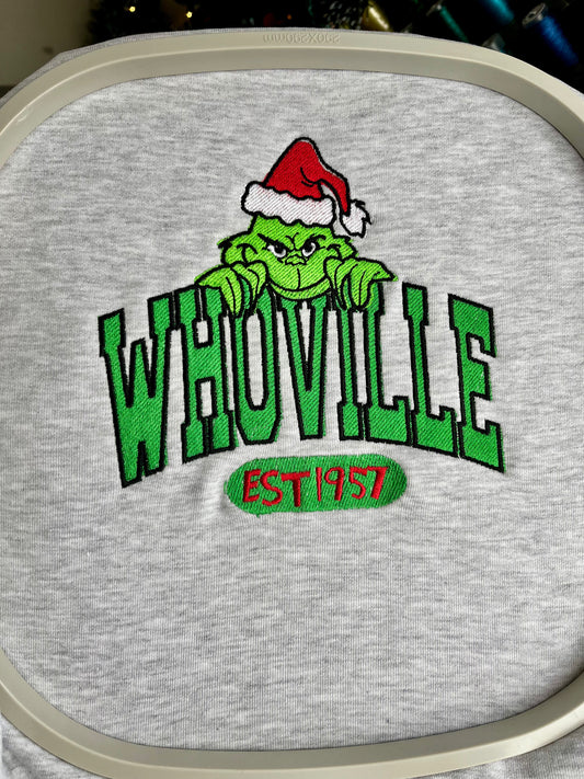 Whoville Varsity Embroidered Sweater *Customizable*