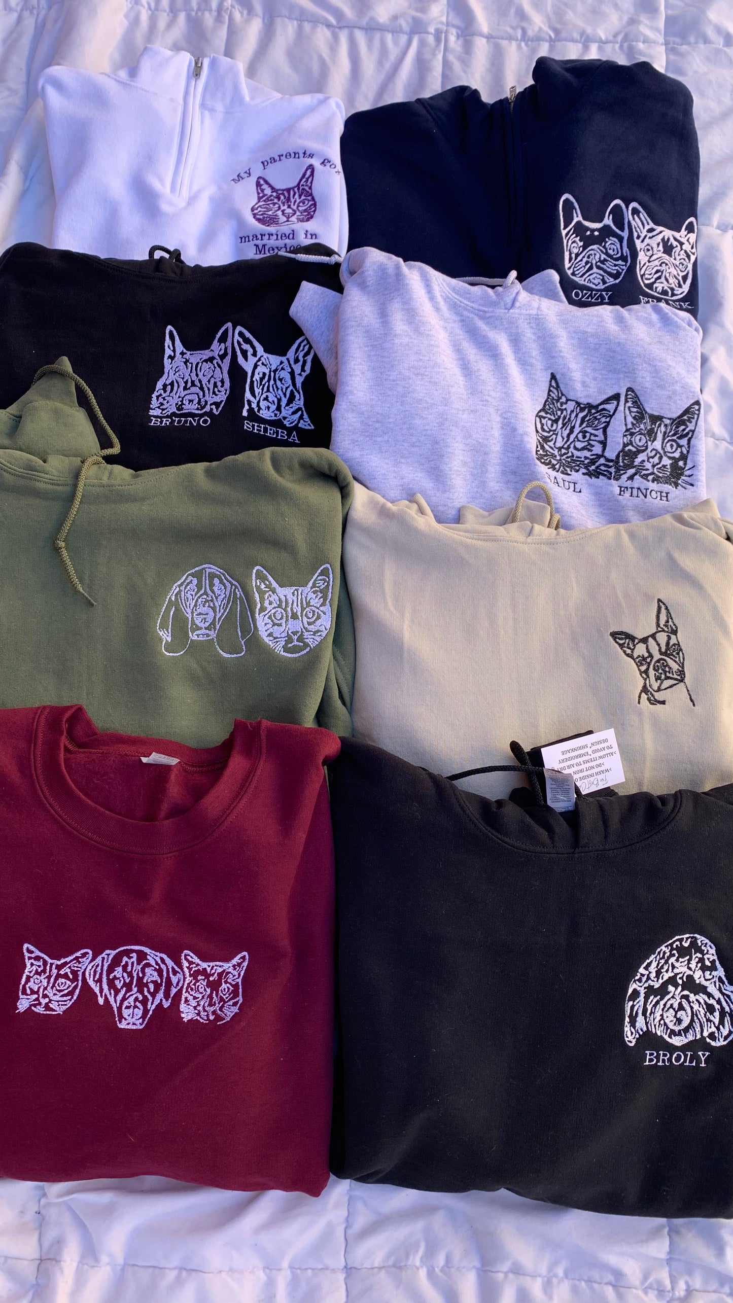 Pet Face Custom Embroidered Sweater