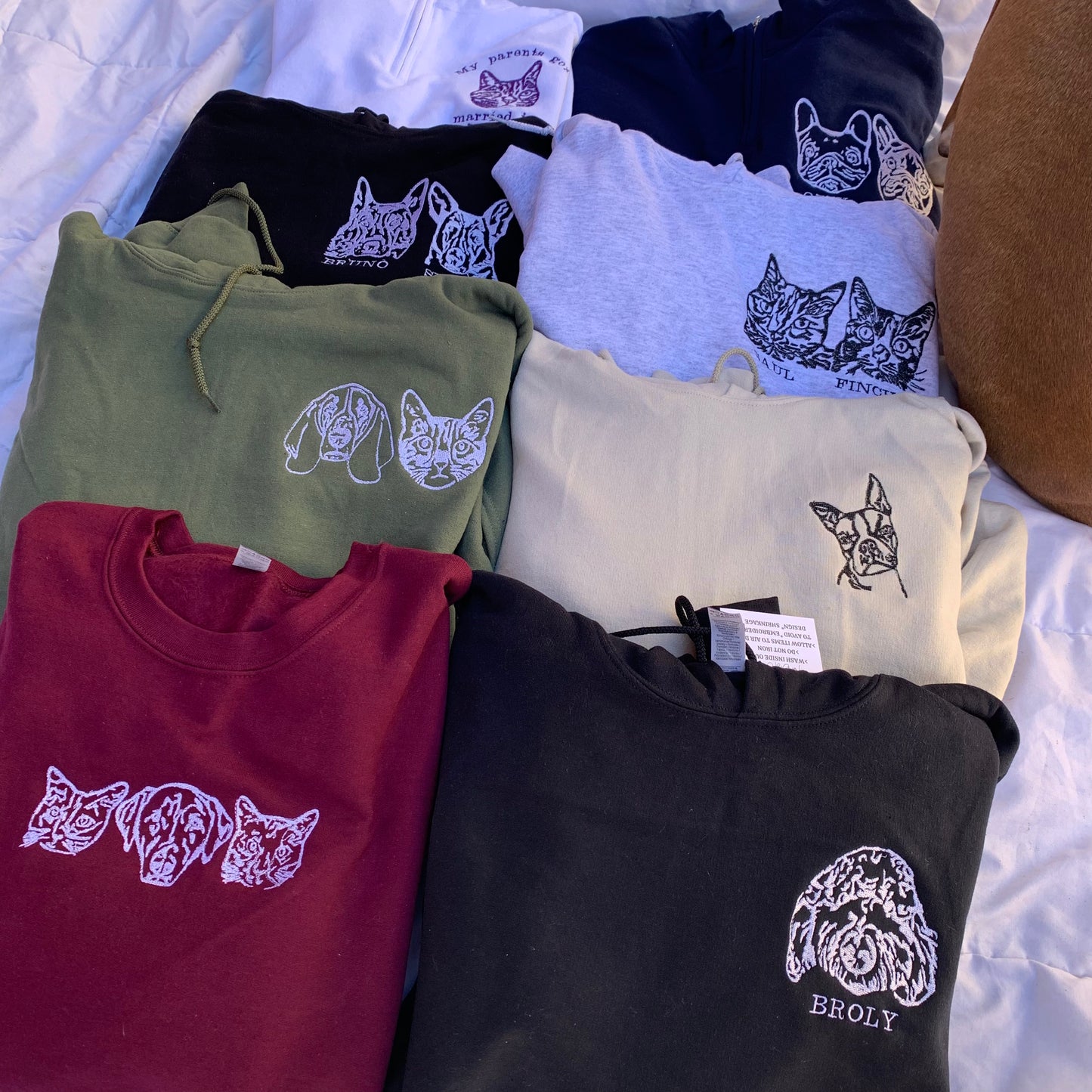 Pet Face Custom Embroidered Sweater