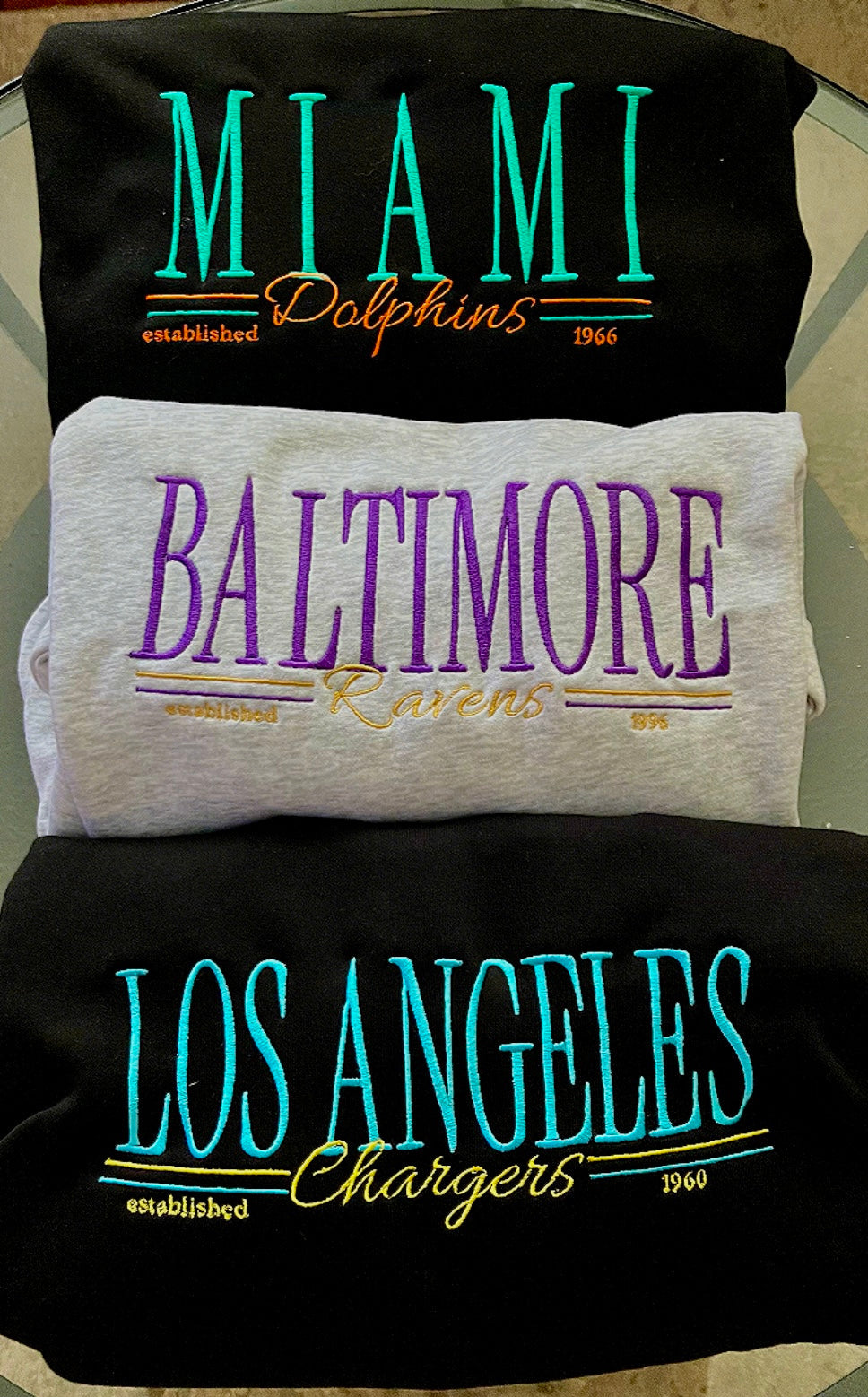 Choose Your Team NFL Vintage Embroidered Sweater