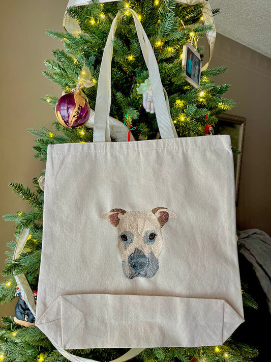 Pet Portrait Tote Bag