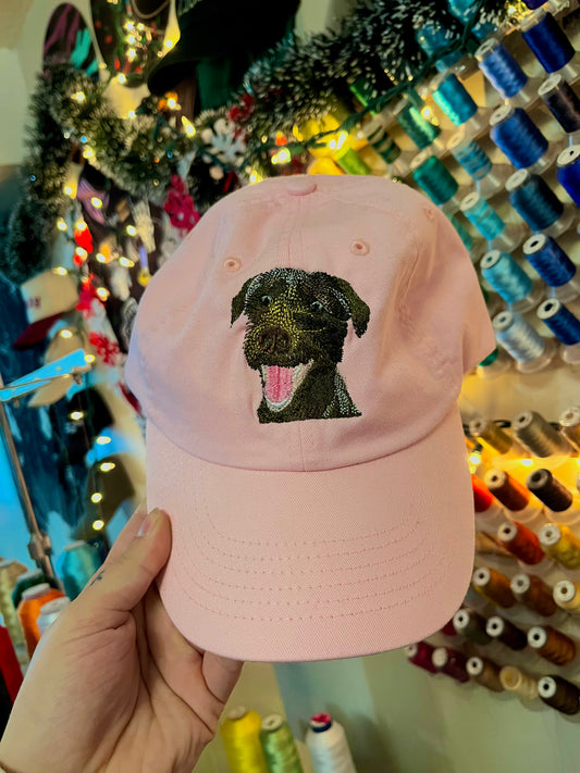 Custom Pet Portrait Dad Cap