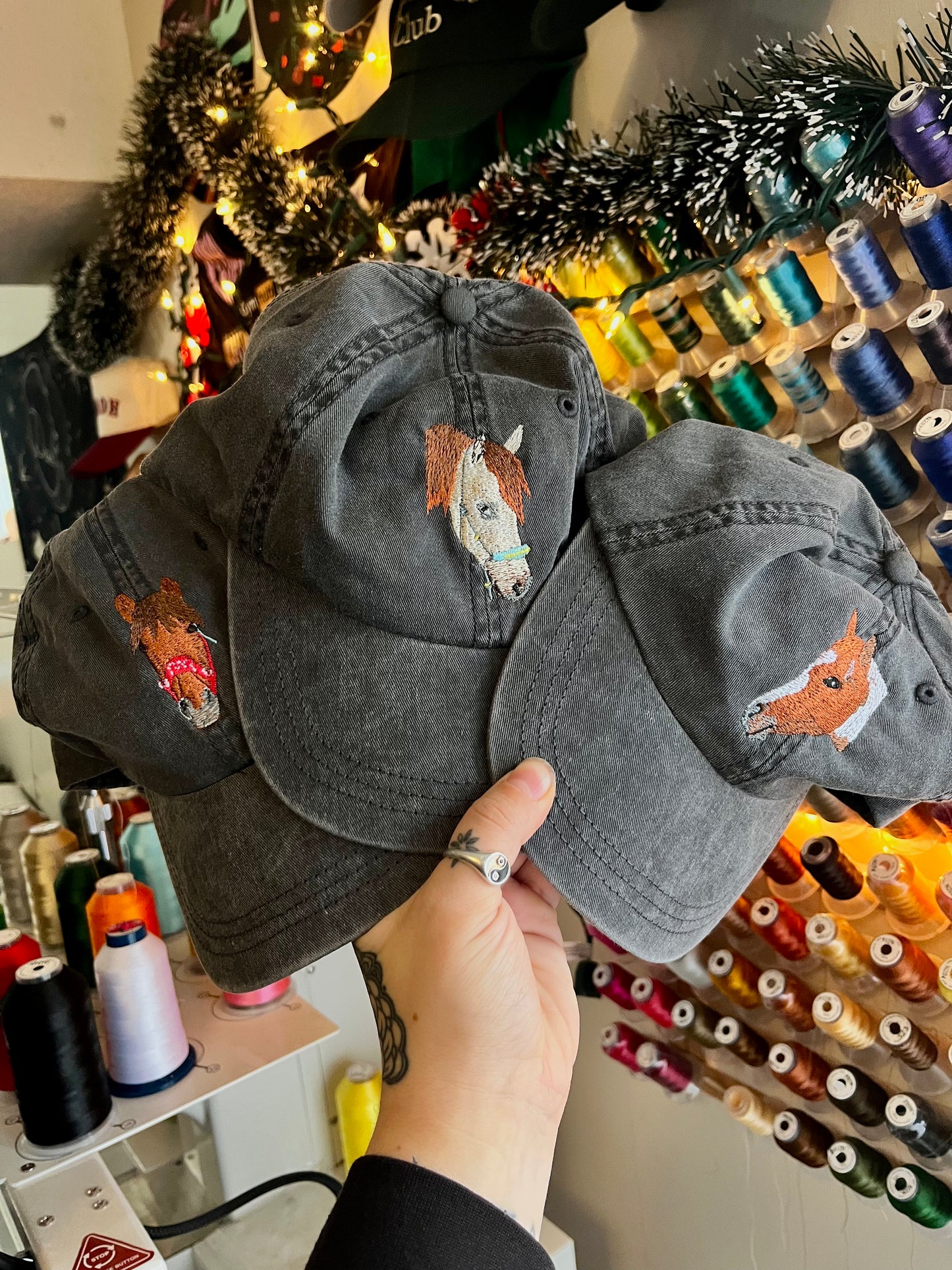 Custom Pet Portrait Dad Cap