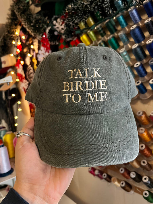 Talk Birdie To Me Dad Cap (12 Hat Colours & Customizable Thread Options) (Copy)