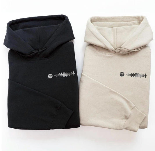 Custom Spotify Code Embroidered Sweater