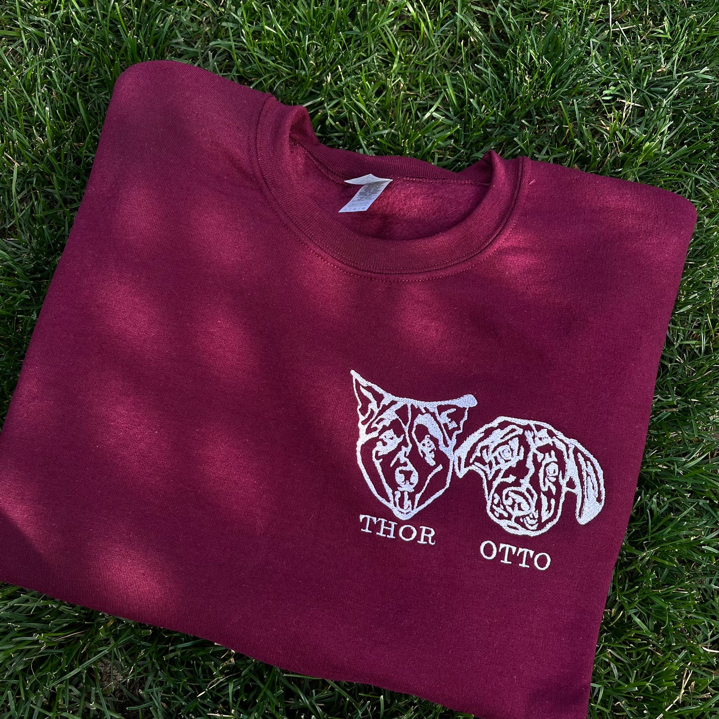 Pet Face Custom Embroidered Sweater