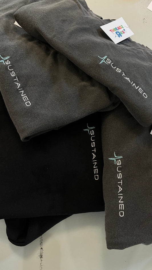 Sustained Logo Embroidered Premium T-Shirt