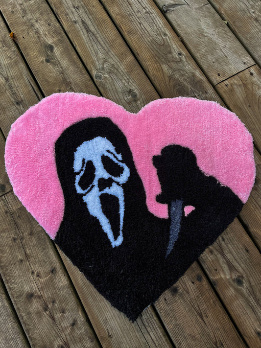 Ghostface Heart Handtufted Rug