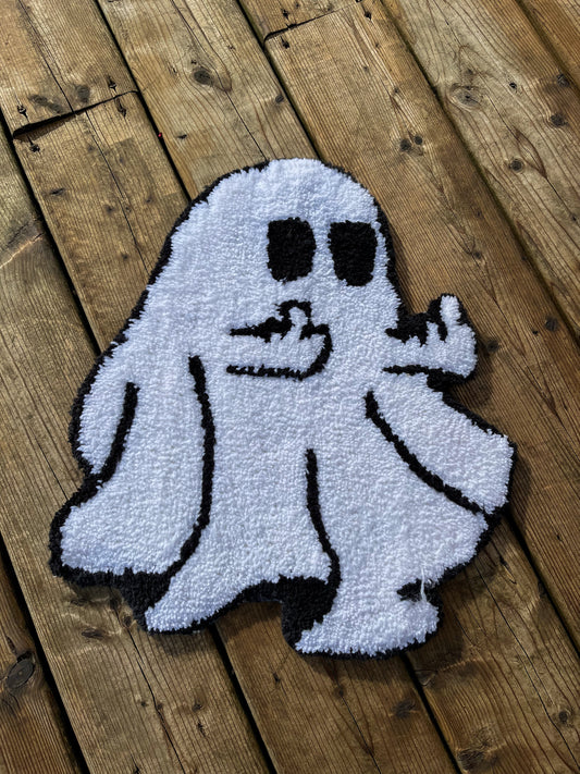 Ghost Middle Finger Handtufted Rug