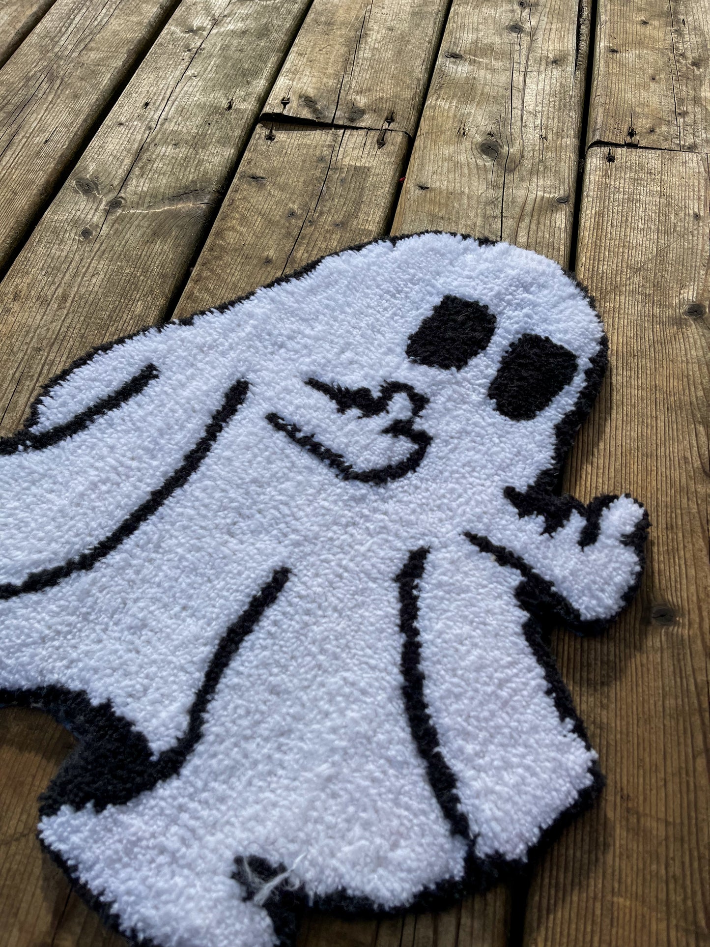 Ghost Middle Finger Handtufted Rug