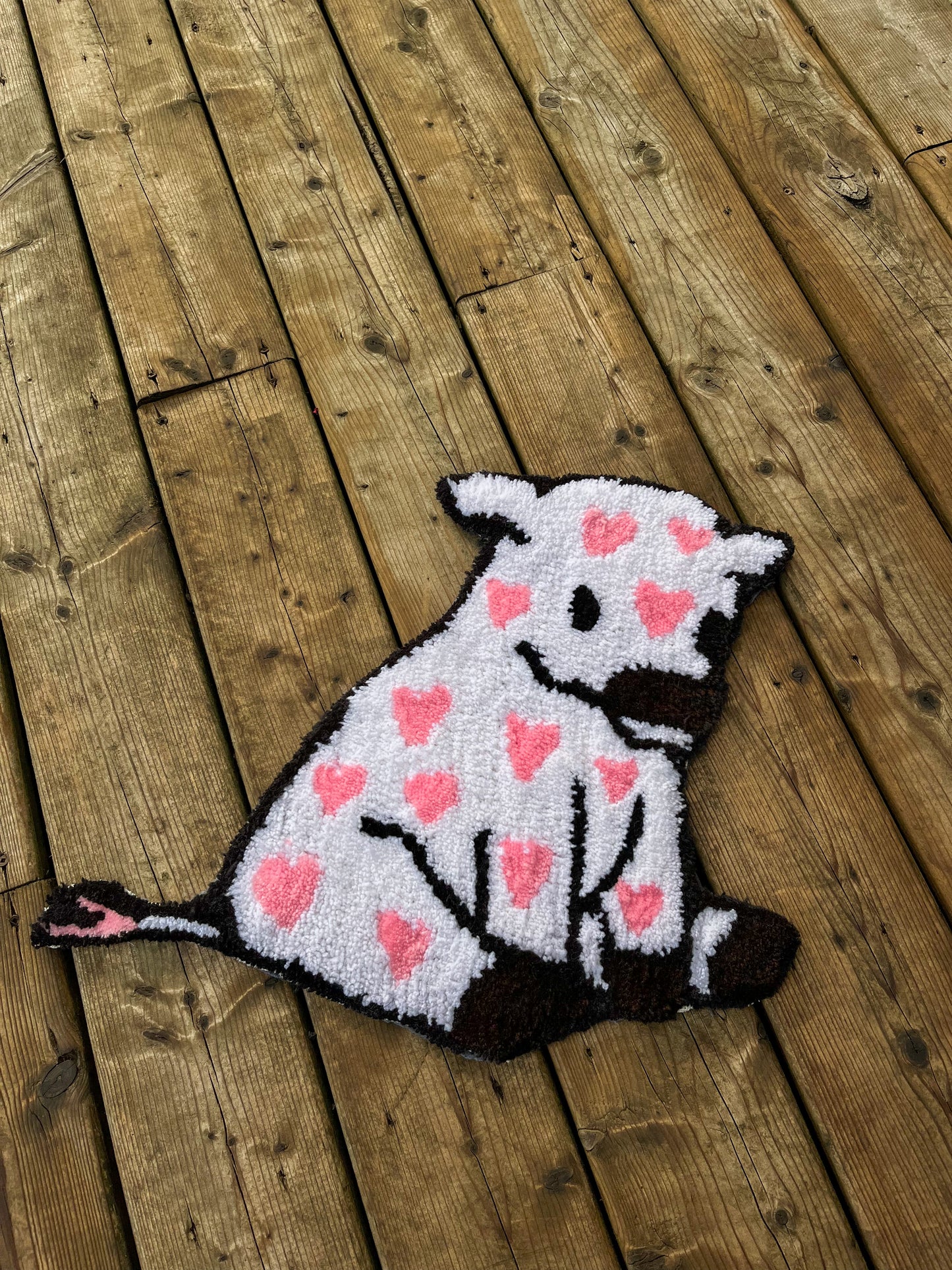 Heart Cow Handtufted Rug