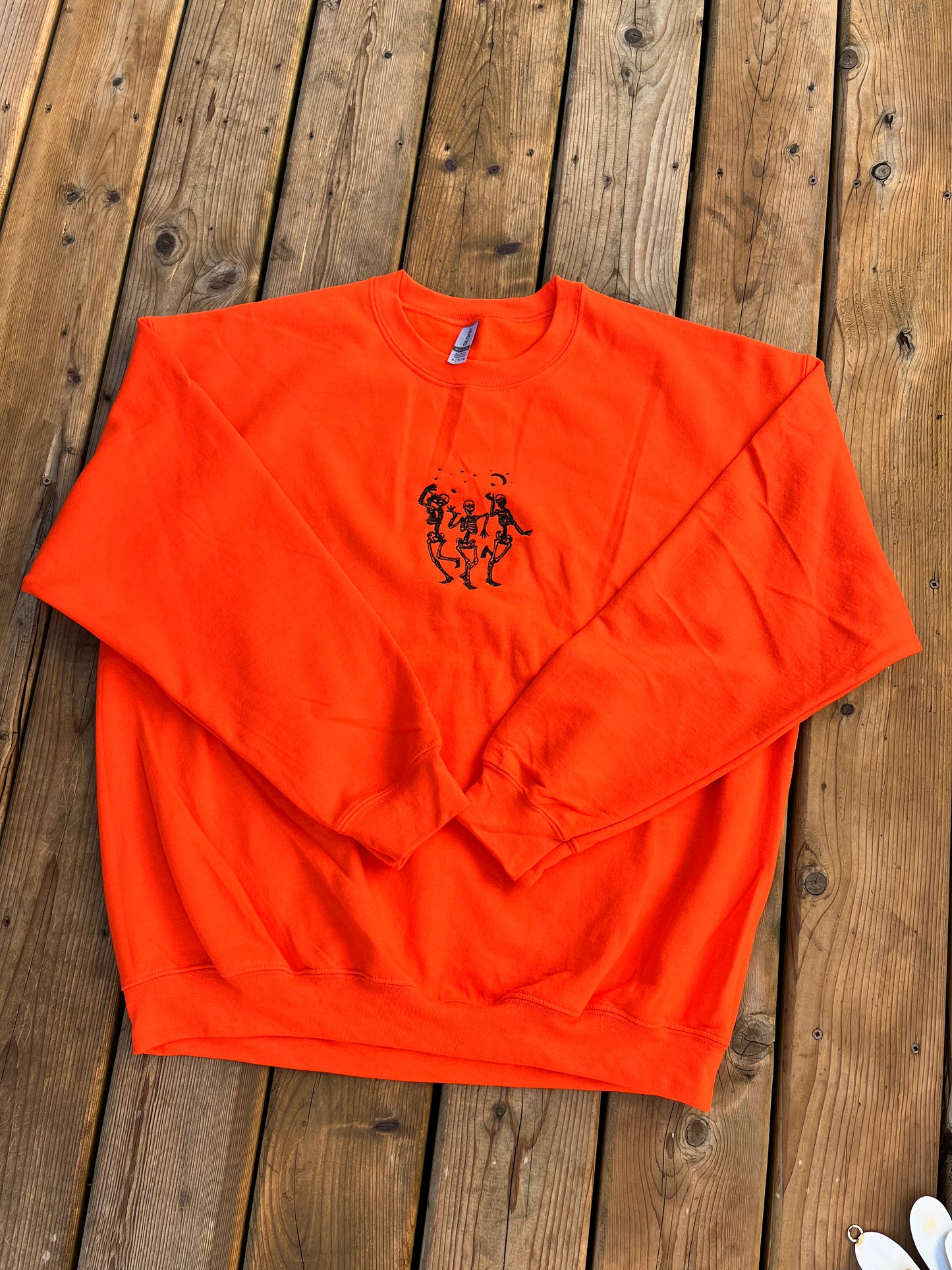 Dancing Skellies Embroidered Sweater