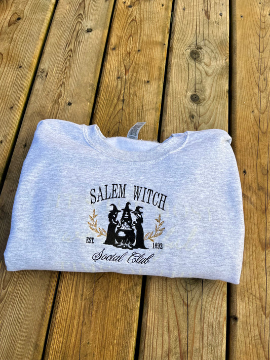 Salem Witch Social Club Embroidered Sweater