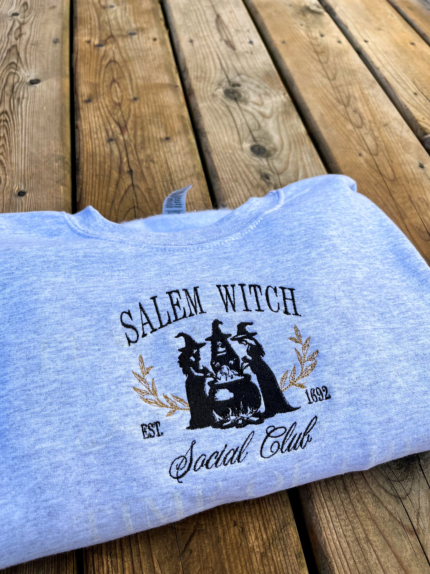 Salem Witch Social Club Embroidered Sweater