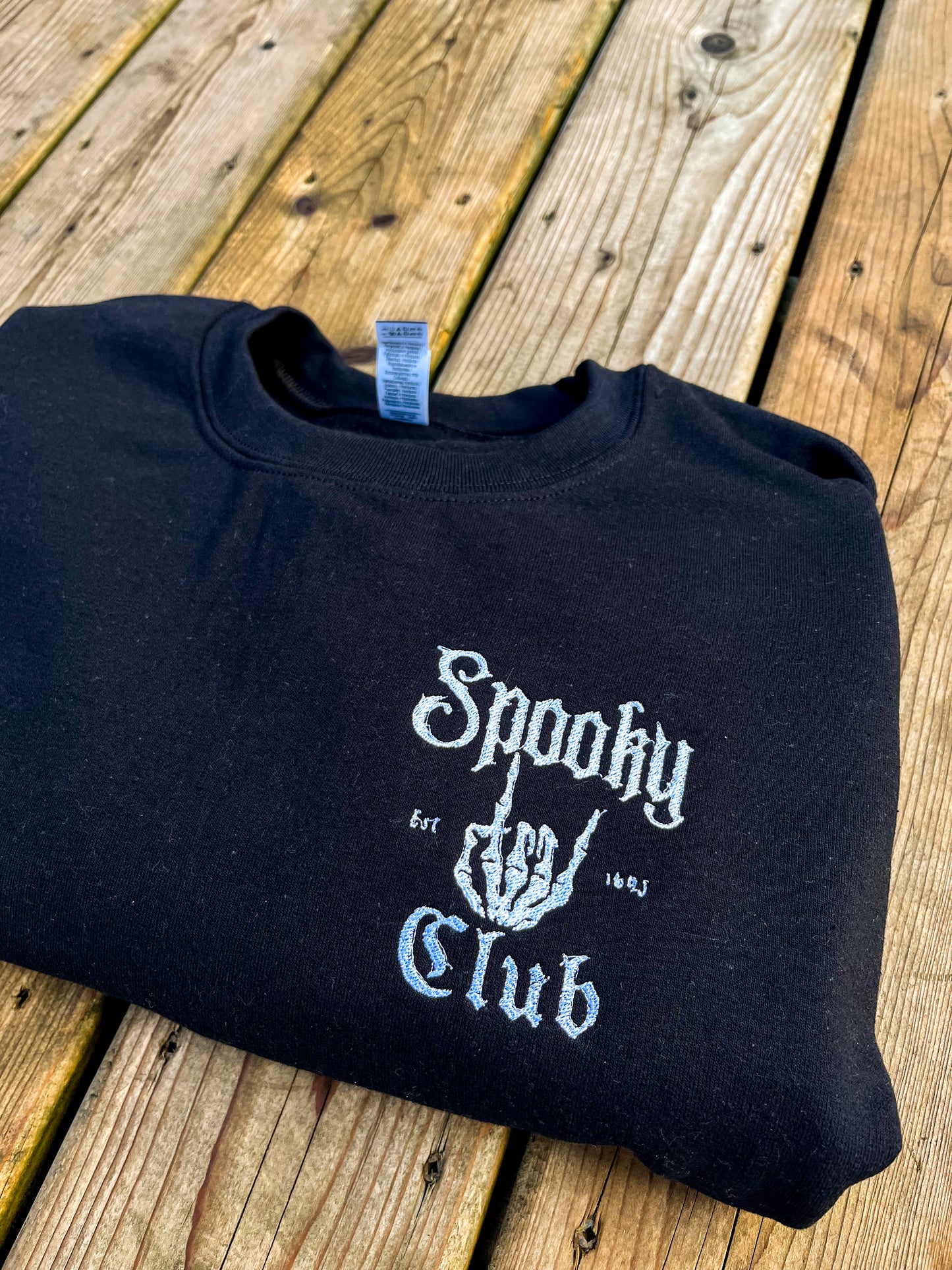 Spooky Club Embroidered Sweater