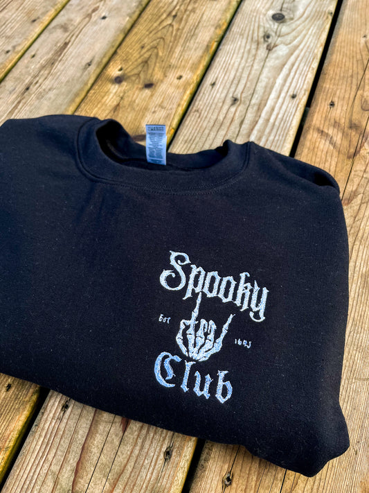 Spooky Club Embroidered Sweater