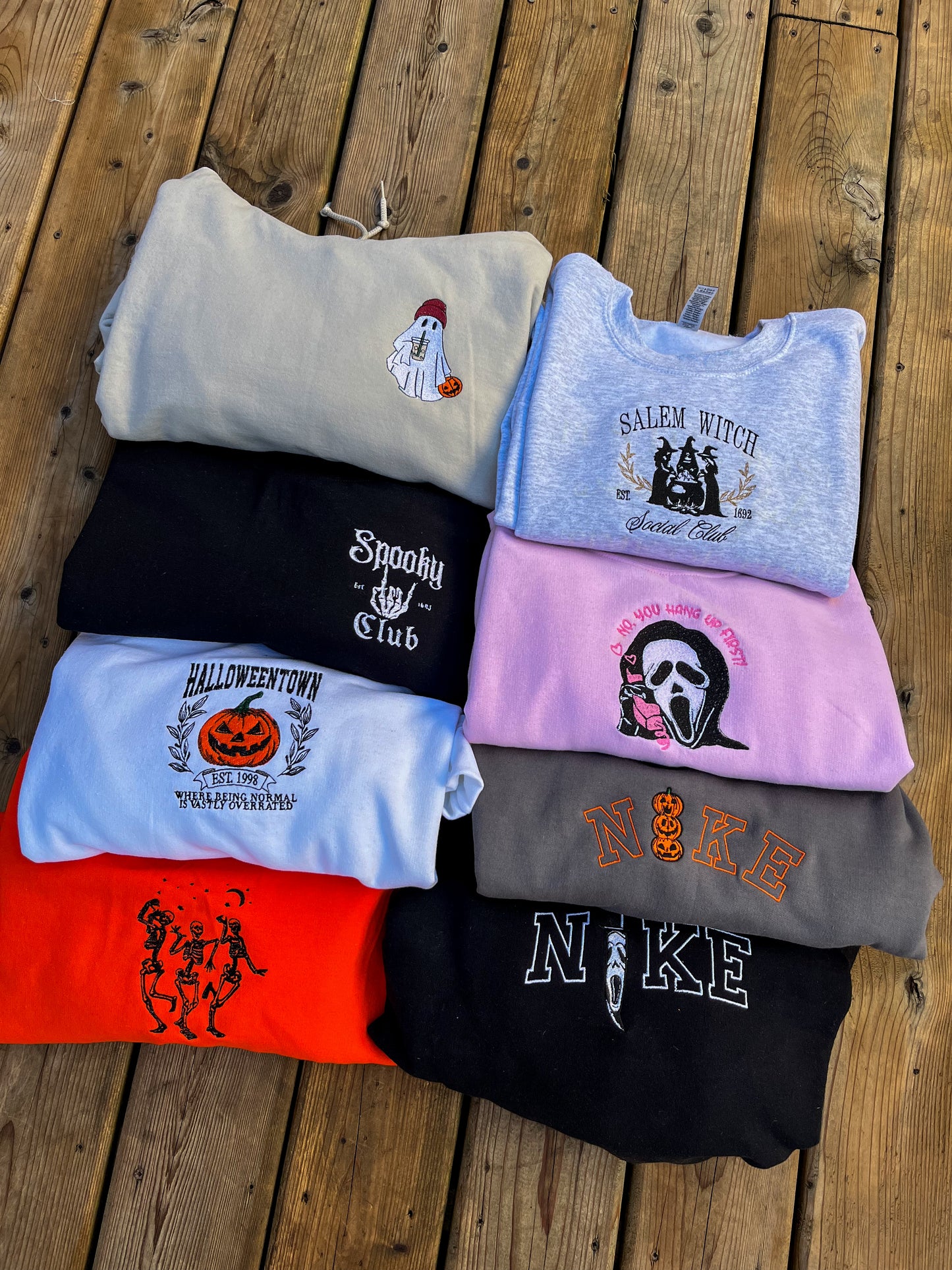 Dancing Skellies Embroidered Sweater