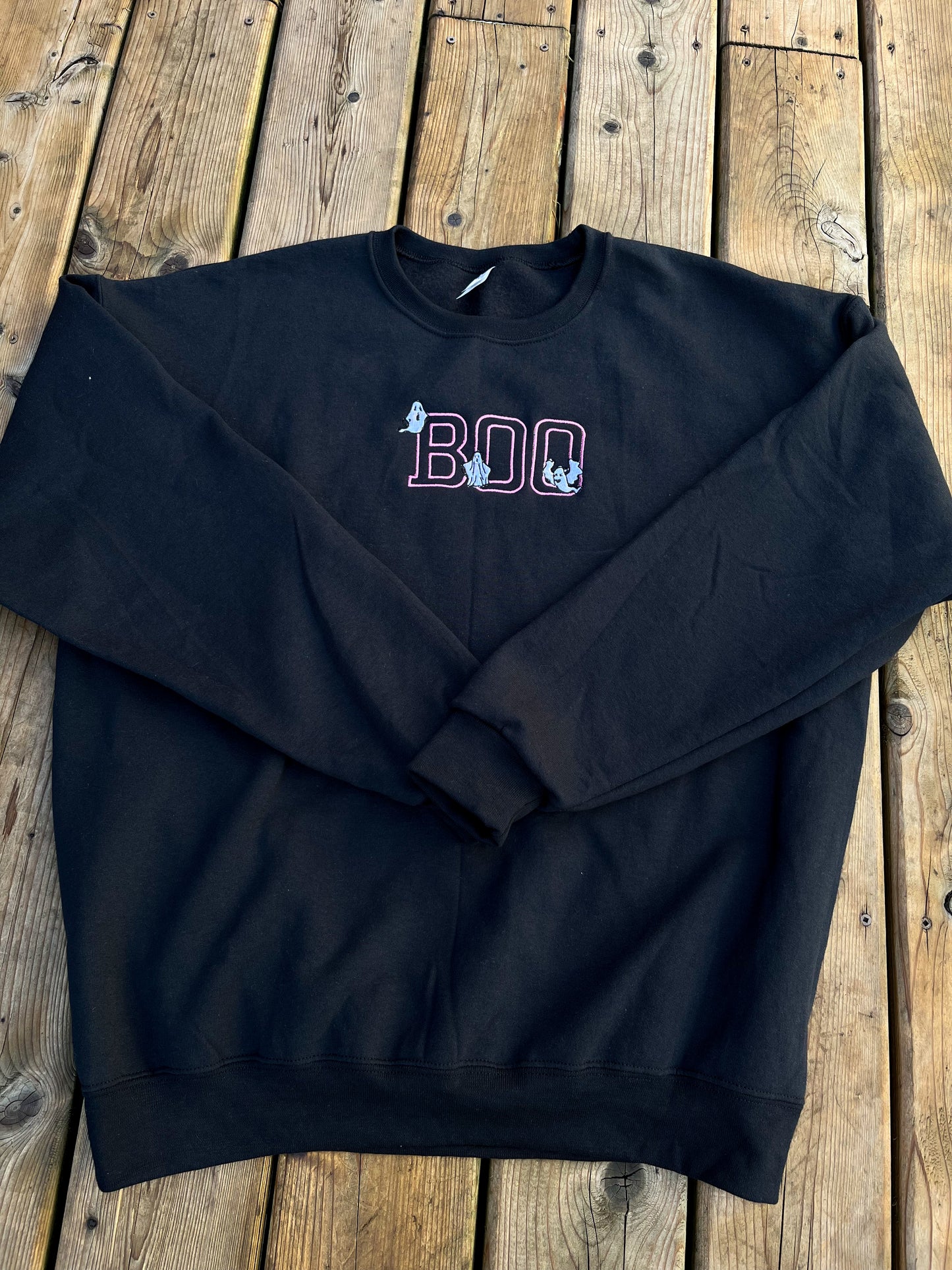 BOO Ghost Embroidered Sweater