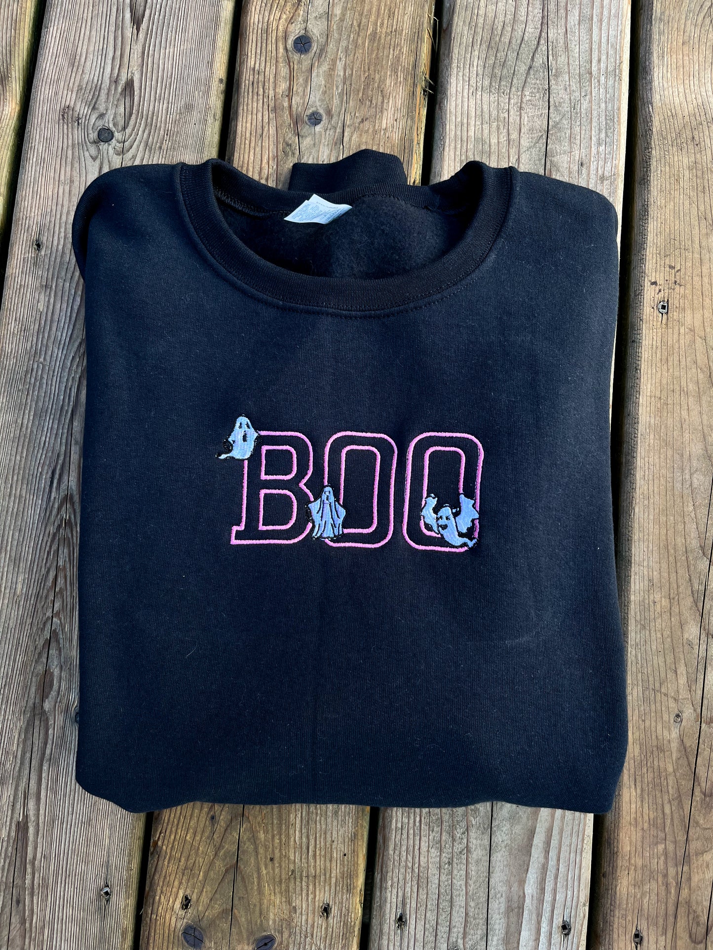 BOO Ghost Embroidered Sweater