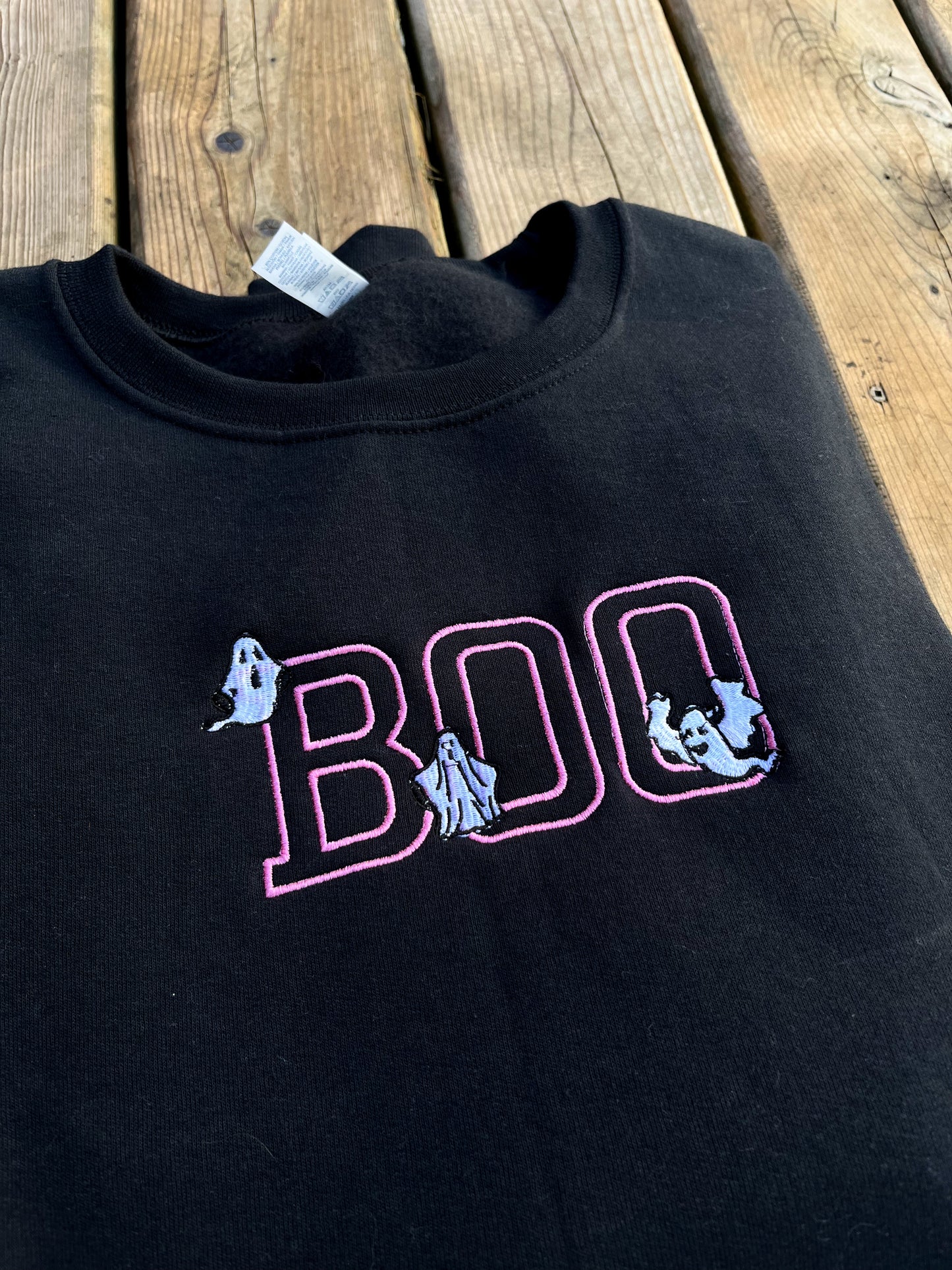 BOO Ghost Embroidered Sweater