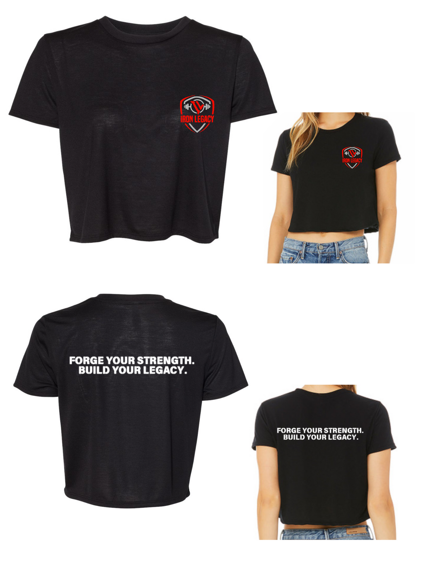 Iron Legacy Pressed Black Cropped Tee