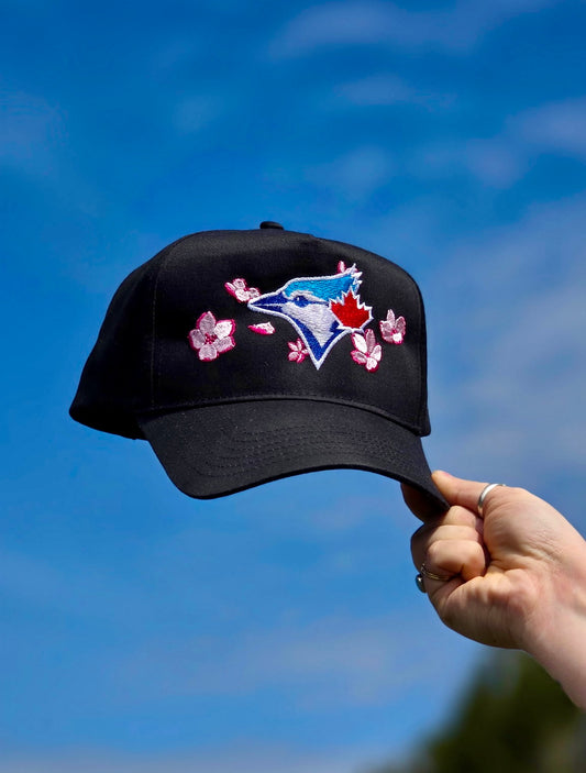 Jays Cherry Blossom Embroidered Trucker Snapback Hat
