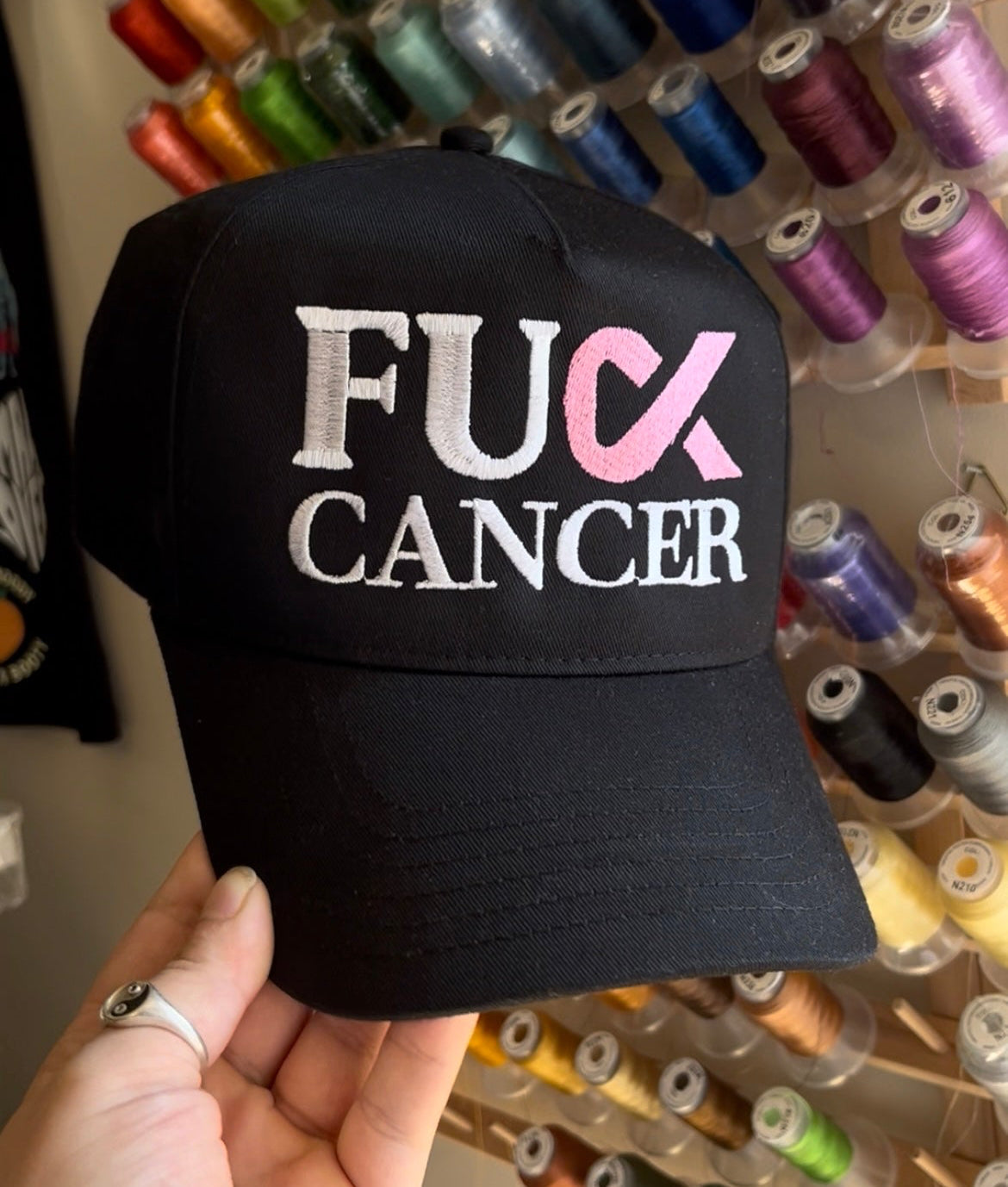 FUCK CANCER Embroidered Trucker Hat