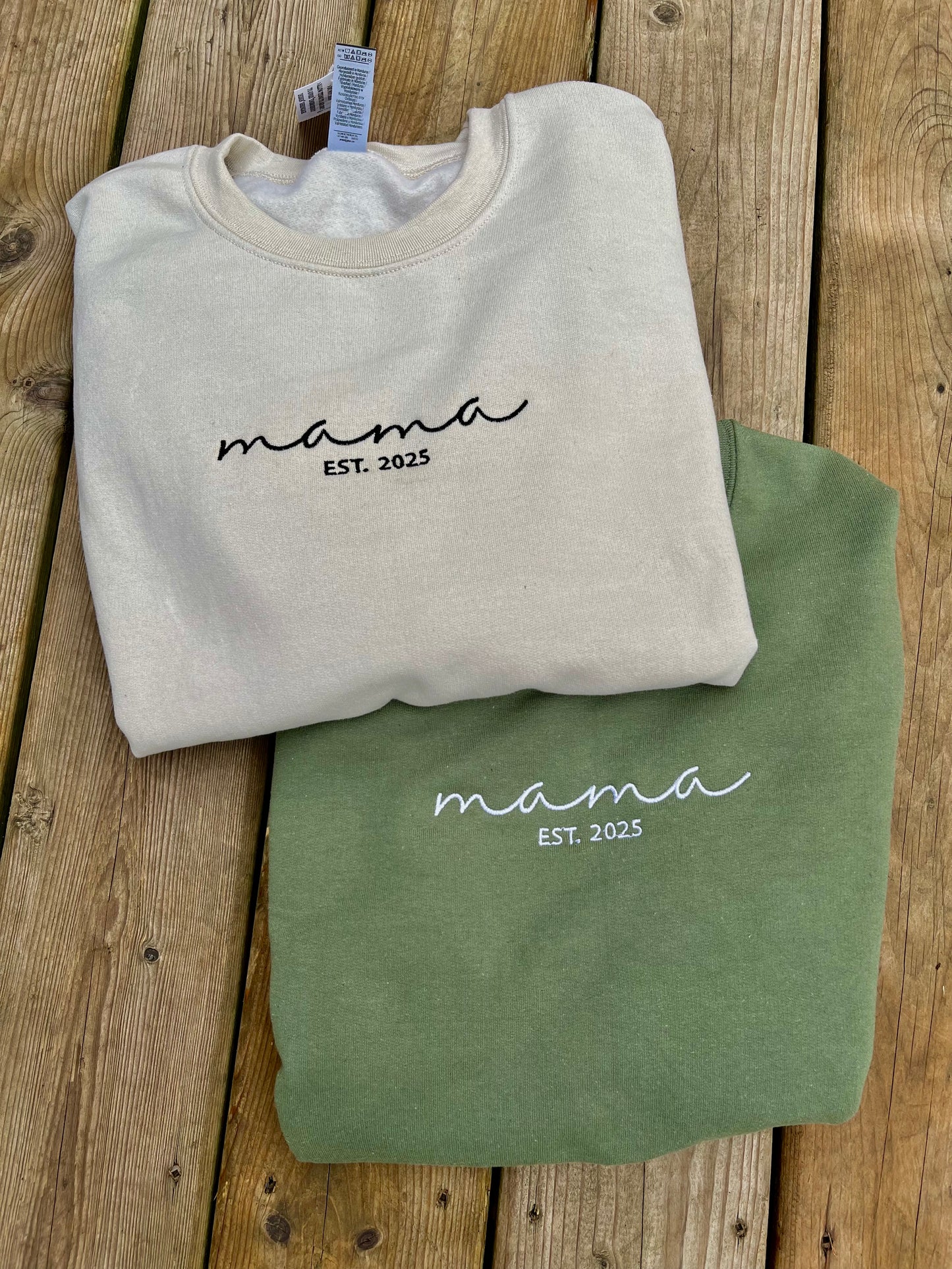 Mama EST *Custom Year* Embroidered Sweater