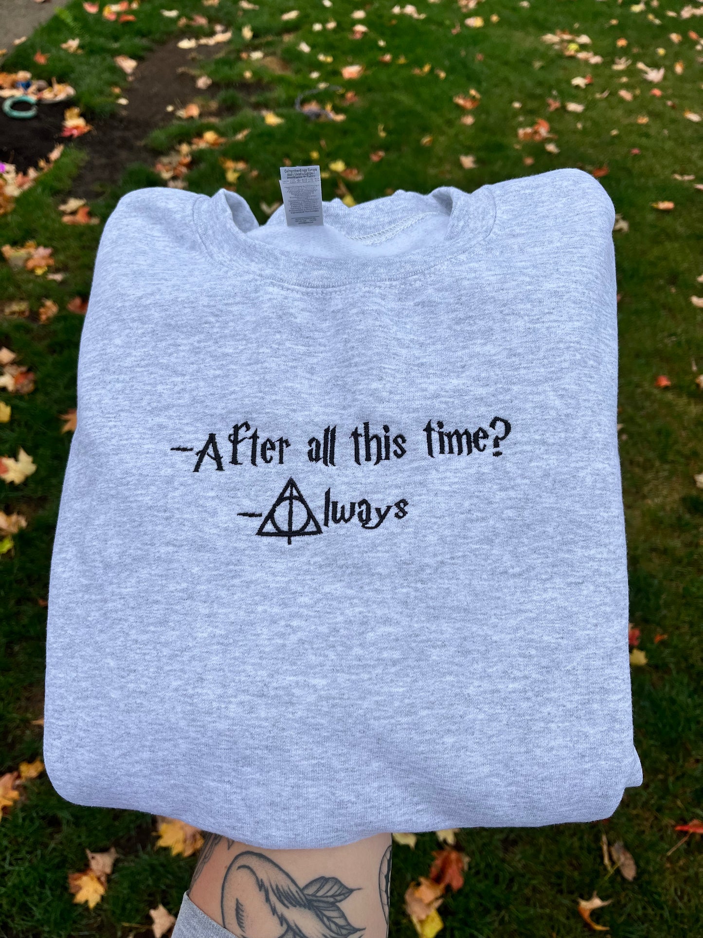 After All This Time? Always Embroidered Sweater