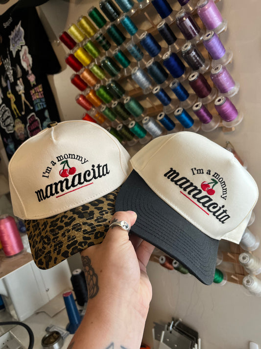 I'm A Mommy Embroidered Trucker Hat (Customize Hat & Thread Colours)