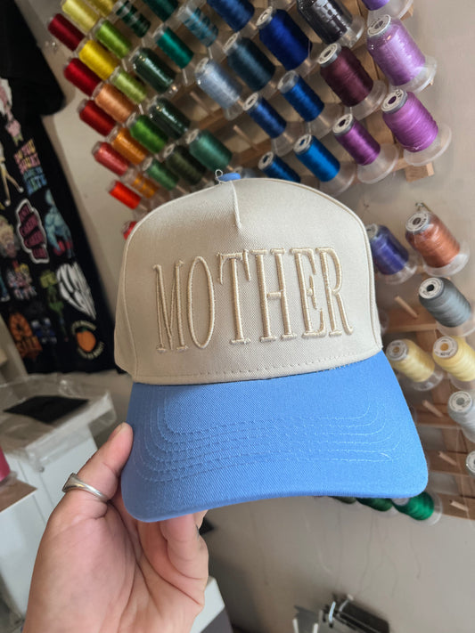 MOTHER Puff Embroidered Trucker Hat (Customize Hat & Thread Colours)