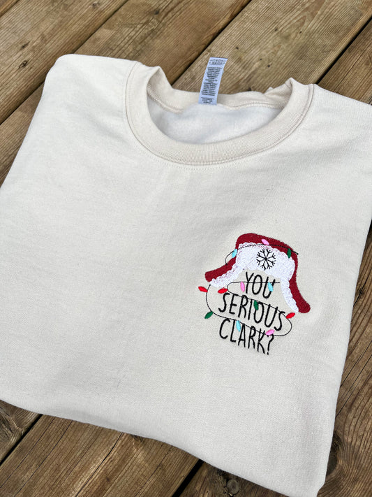 You Serious Clark? National Lampoons Embroidered Sweater