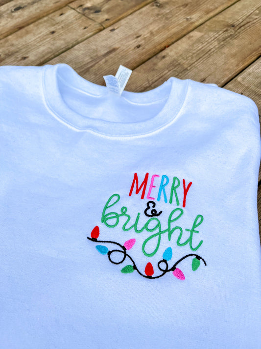 Merry & Bright Embroidered Sweater