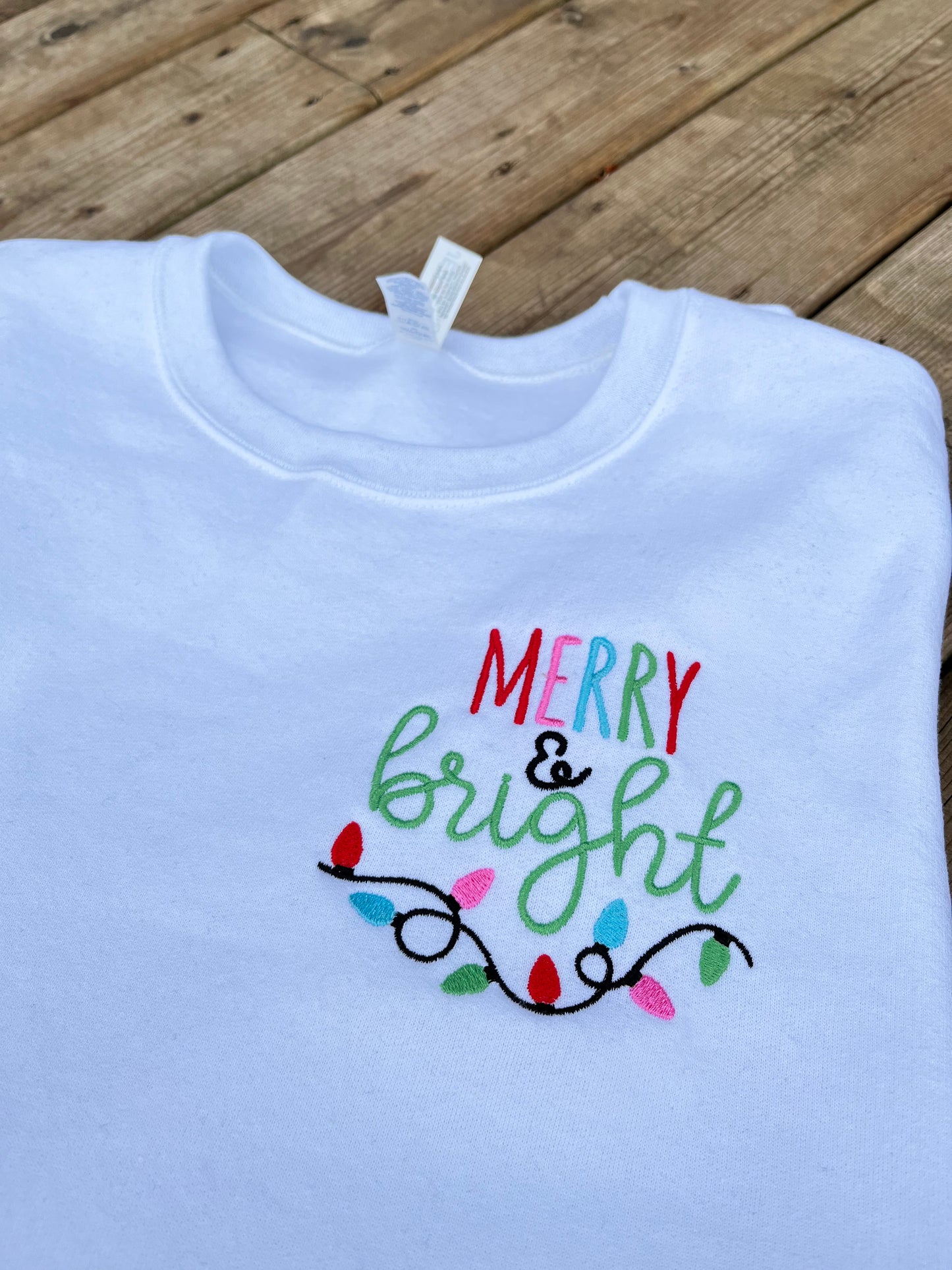 Merry & Bright Embroidered Sweater