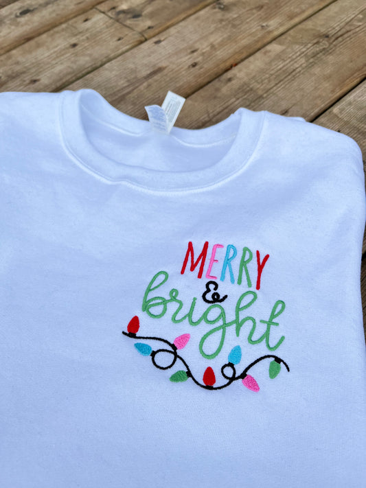 Merry & Bright Embroidered Sweater