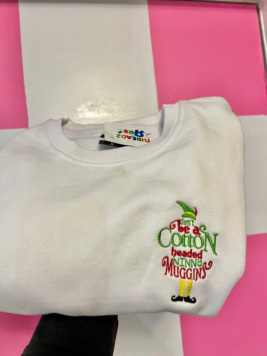 Cotton Headed Ninny Muggins Embroidered Sweater