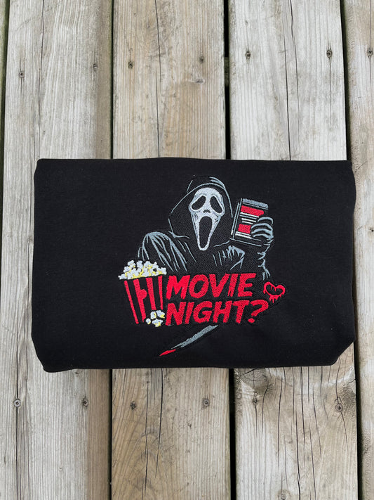Screxm Movie Night Embroidered Sweater