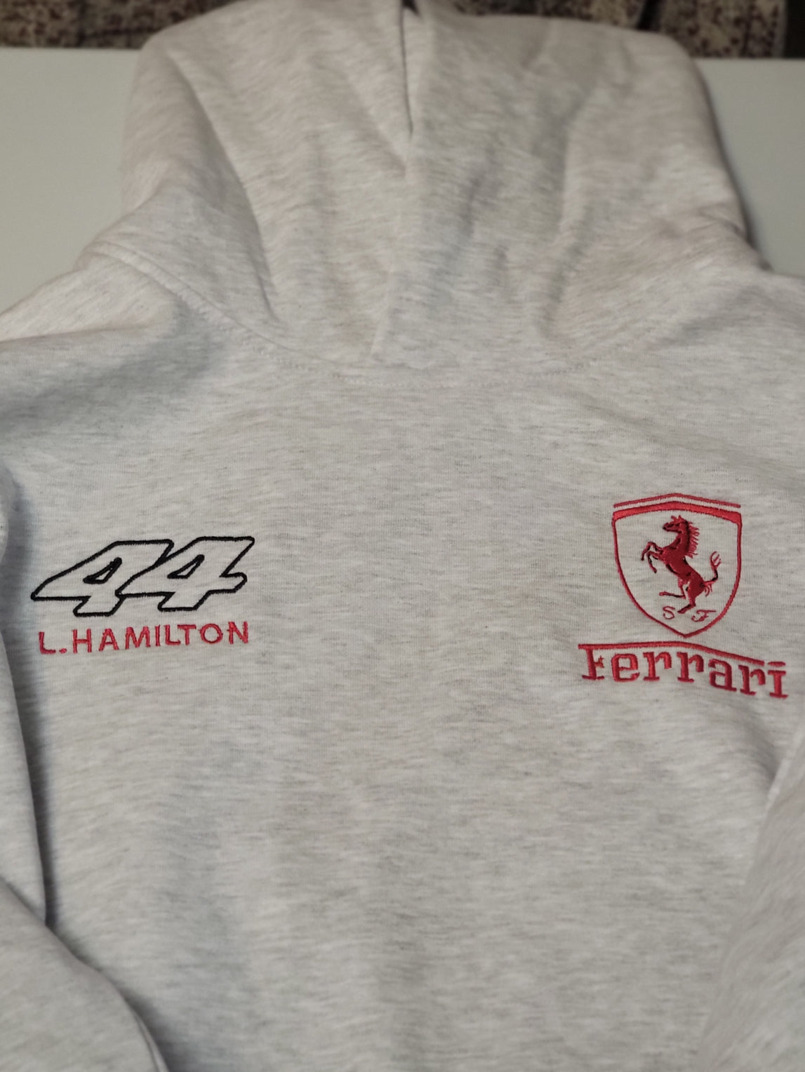 Ferrari Lewis Hamilton Dropshoulder Heavy Oversized Embroidered Sweater
