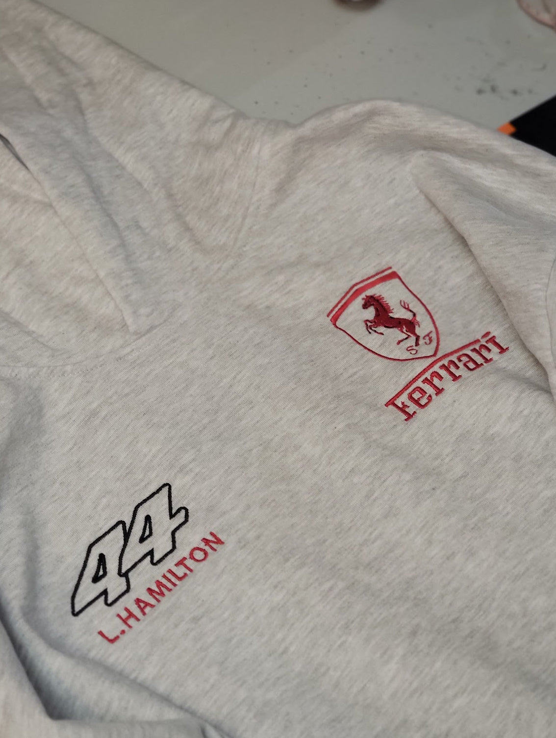 Ferrari Lewis Hamilton Dropshoulder Heavy Oversized Embroidered Sweater