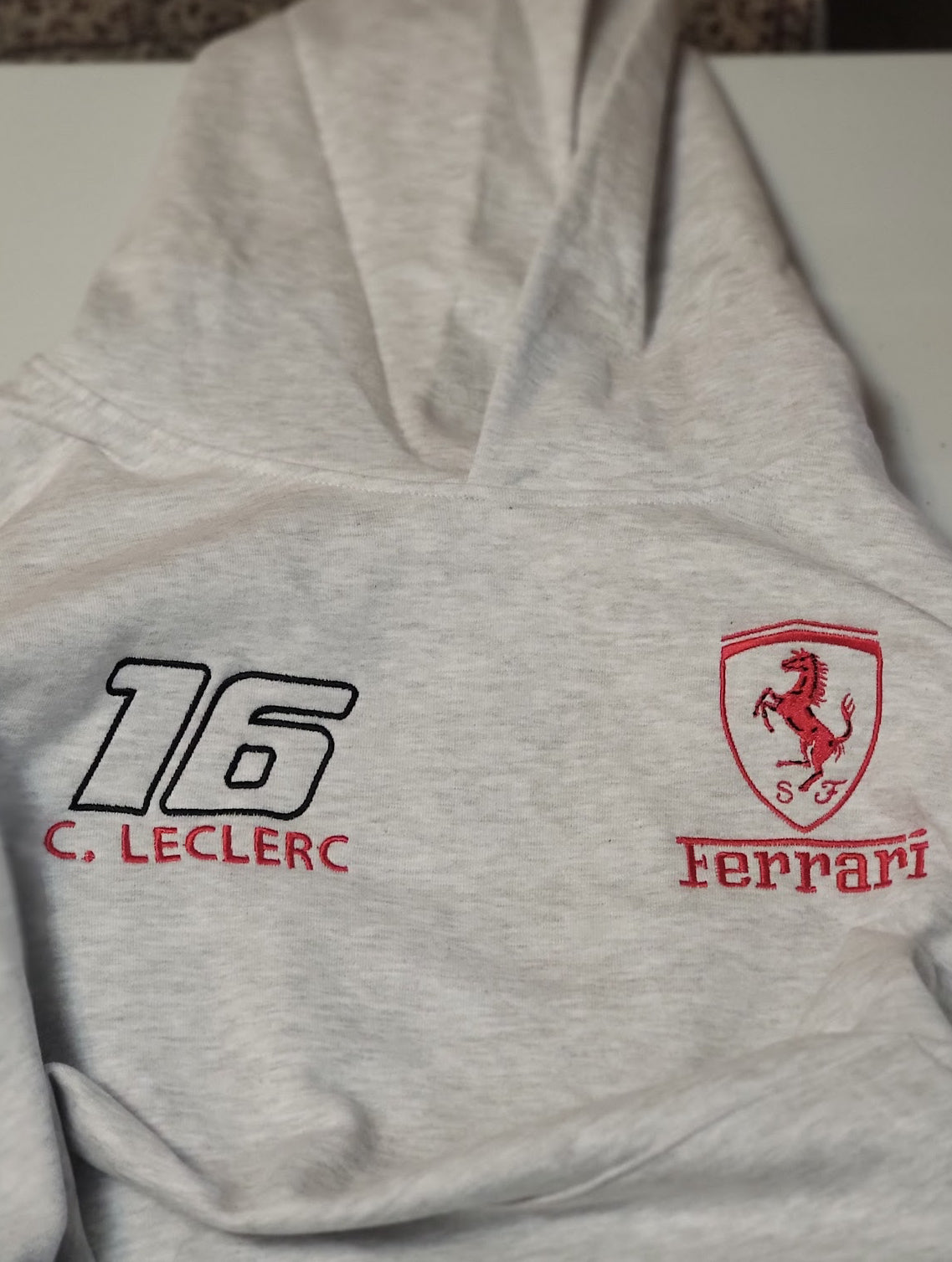 Ferrari Charles Leclerc Dropshoulder Heavy Oversized Embroidered Sweater