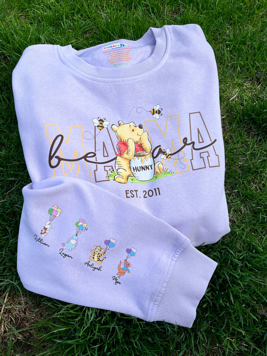 Mama Bear Pooh Bear Custom Sweater