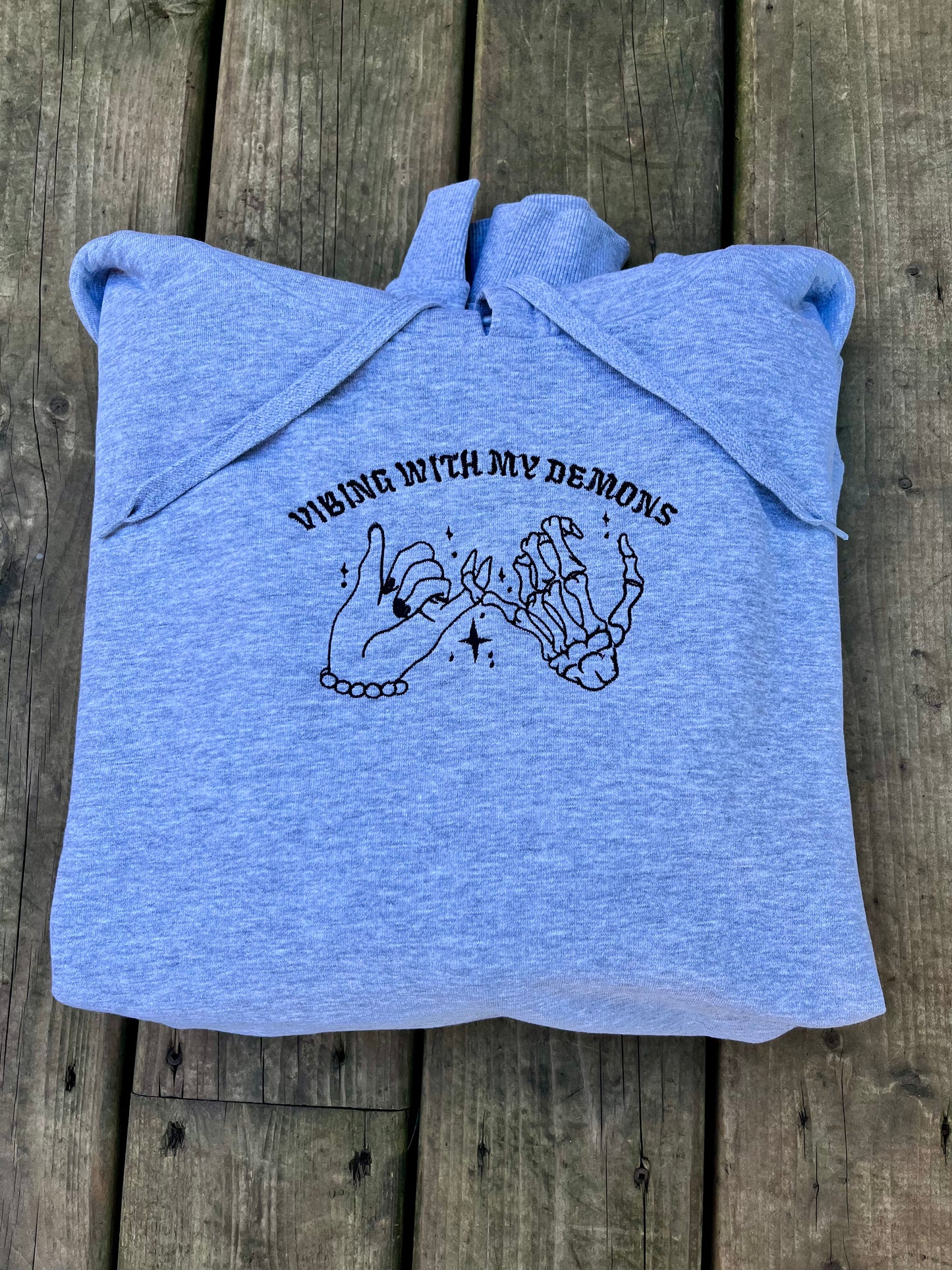 Vibing With My Demons Embroidered Sweater