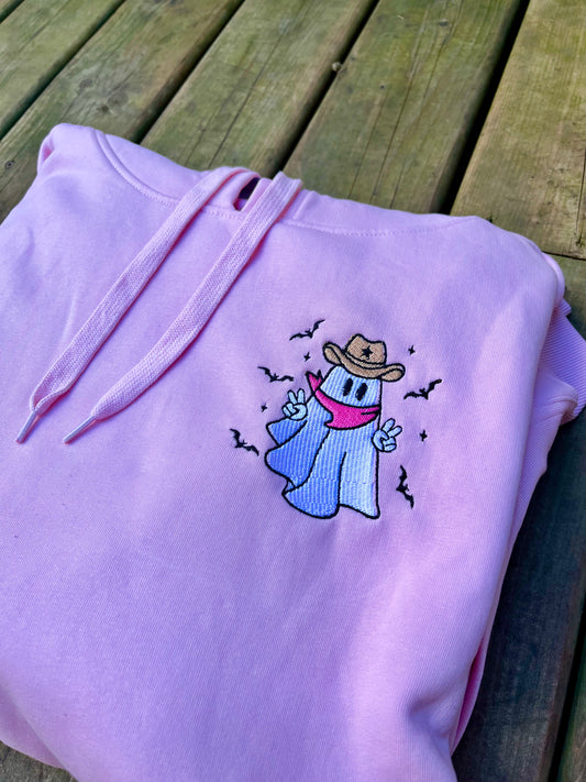 Cowboy Ghost Embroidered Sweater