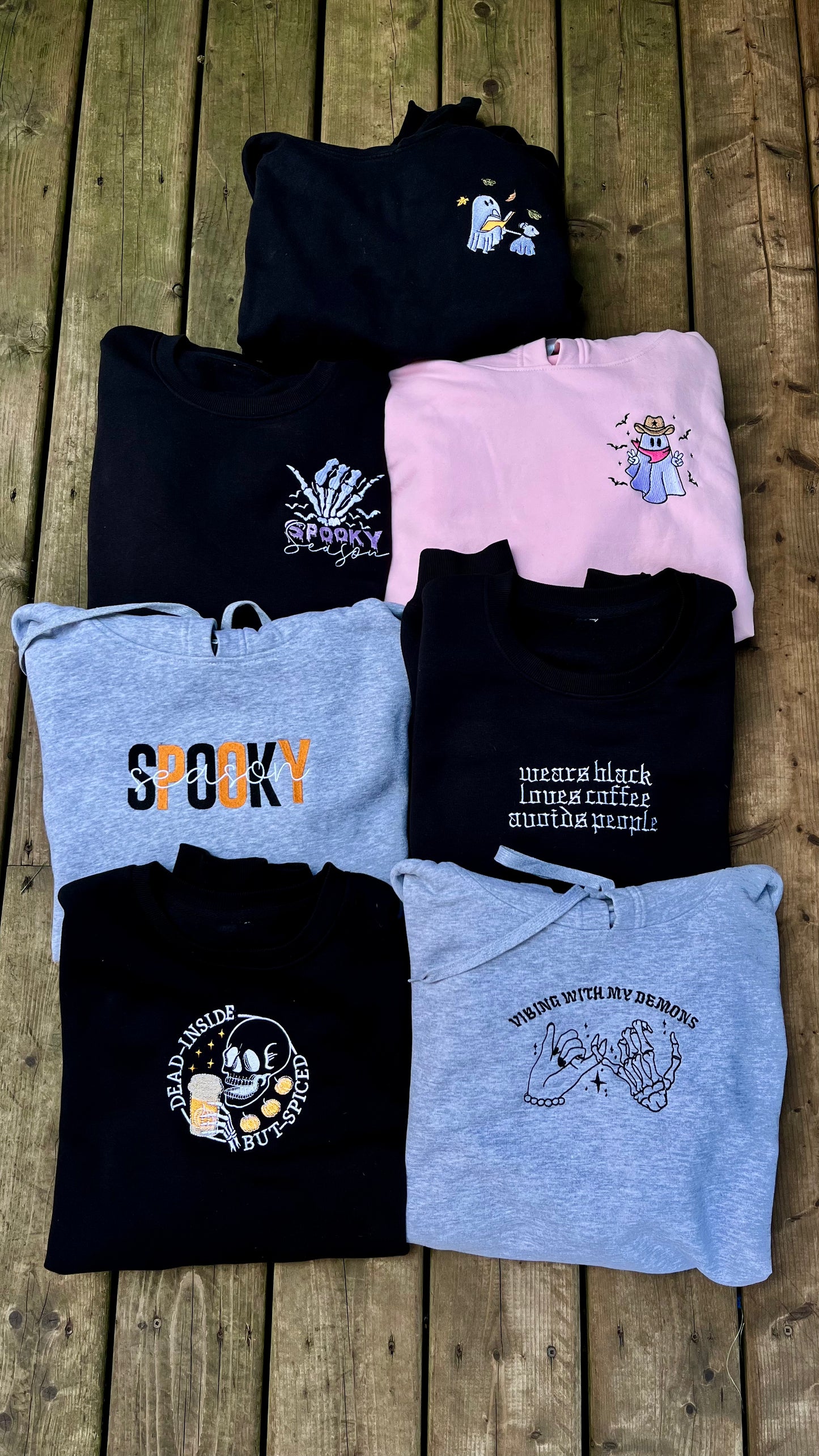 Dead Inside, But Spiced Embroidered Sweater