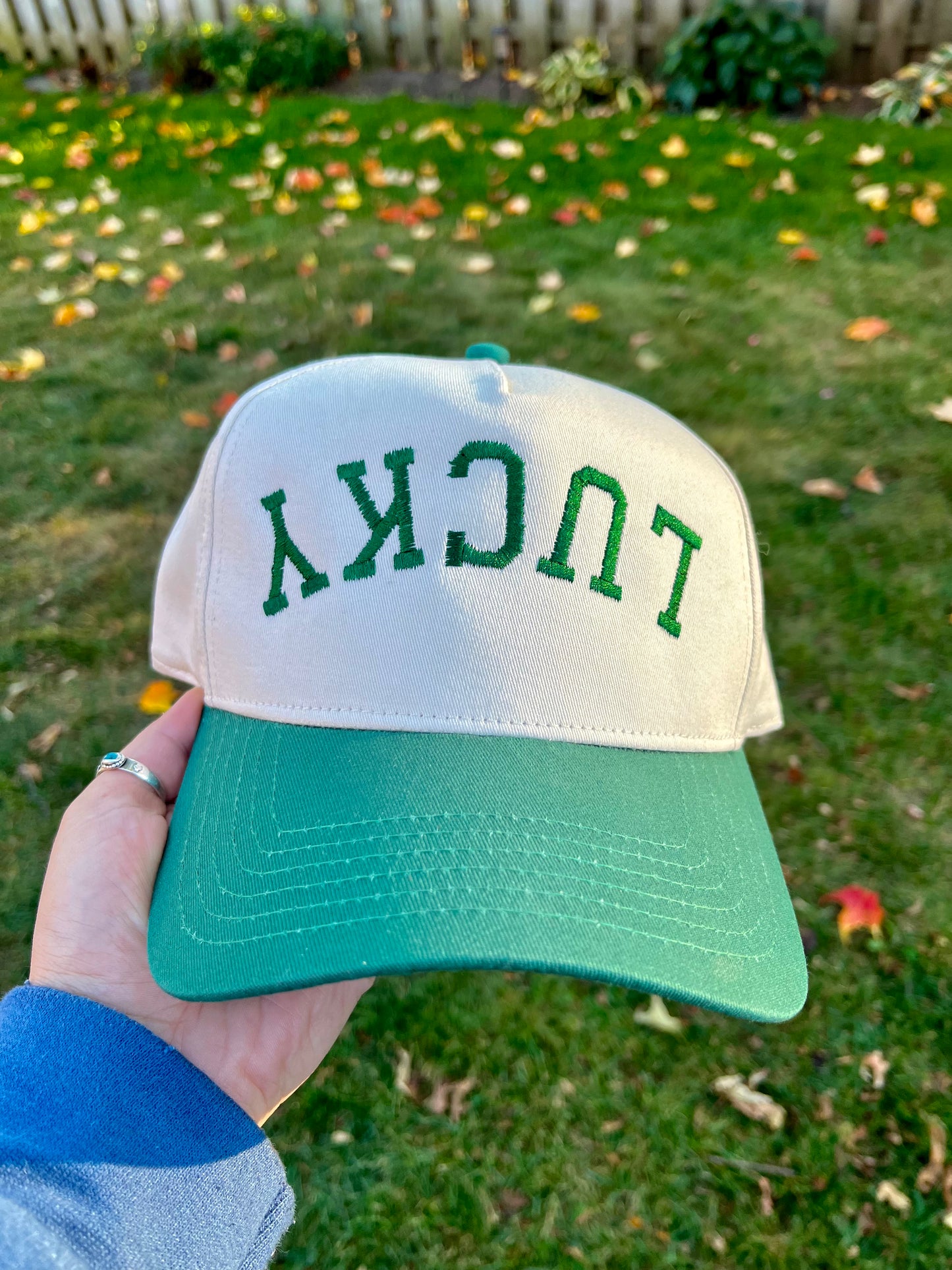 Lucky Upside Down Trucker Hat (9 Hat Colours & Custom Thread Options)