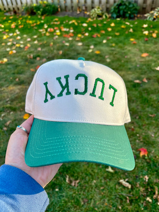 Lucky Upside Down Trucker Hat (9 Hat Colours & Custom Thread Options)