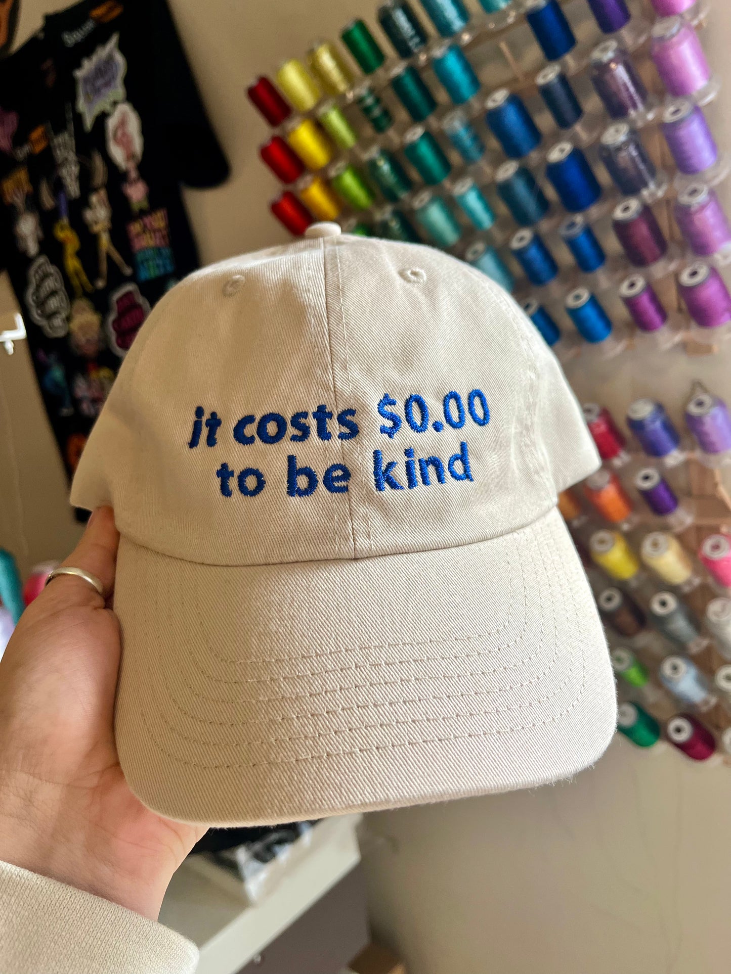 It Costs $0.00 To Be Kind Dad Cap (12 Hat Colours & Customizable Thread Options) (Copy)