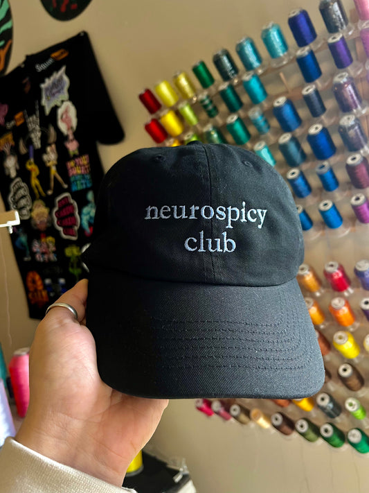 Neurospicy Club Dad Cap (12 Hat Colours & Customizable Thread Options)